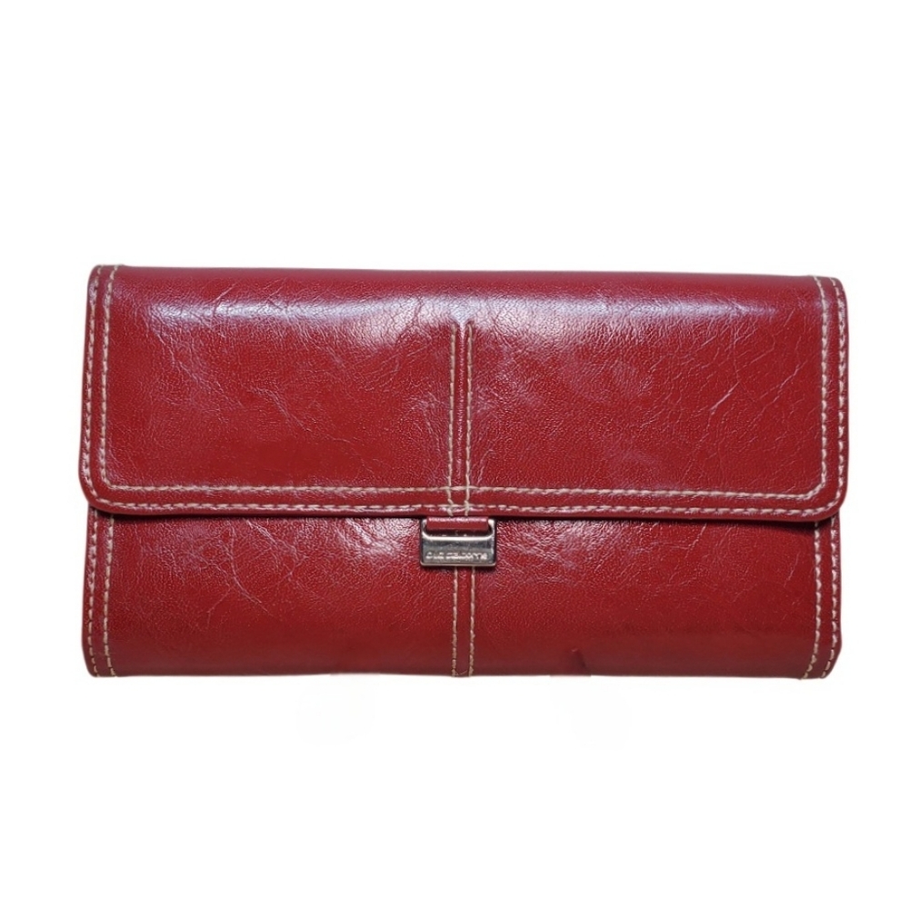 3/$15 🔴 Sale Liz Claiborne Red Leather Flap Wallet